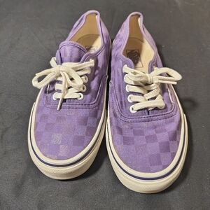 Vans Lavender Checkered Canvas Shoes